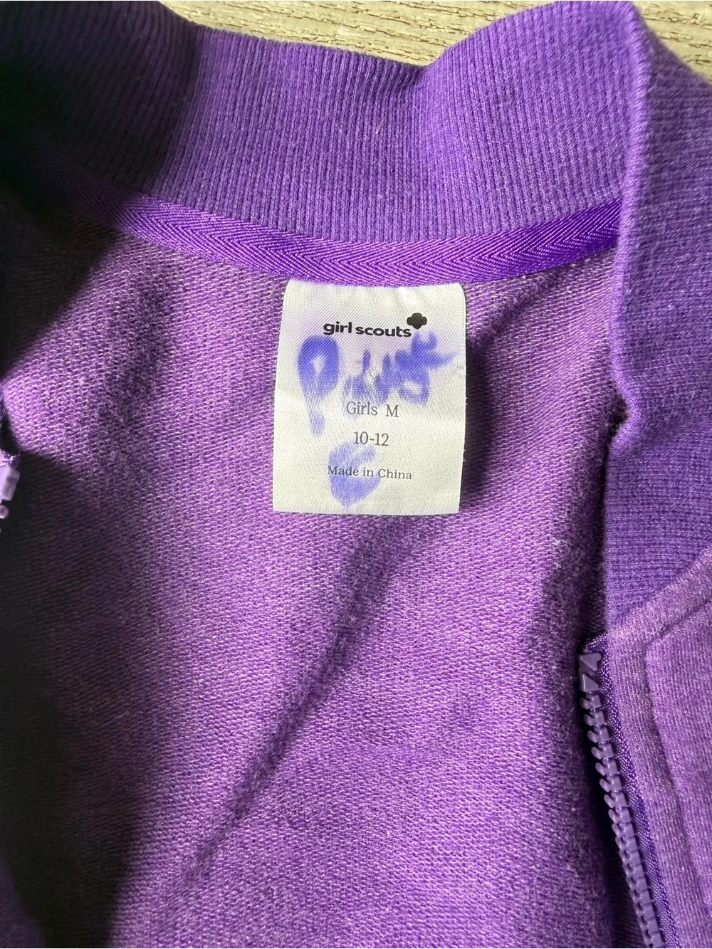 Junior Purple Sweatshirt with Trefoil Logo